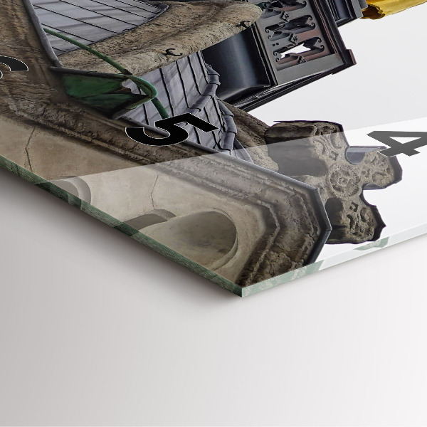 Horloge murale carrée Statue de la Vierge Marie à Lyon