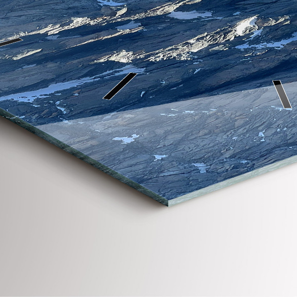 Horloge murale carrée Les Alpes en hiver