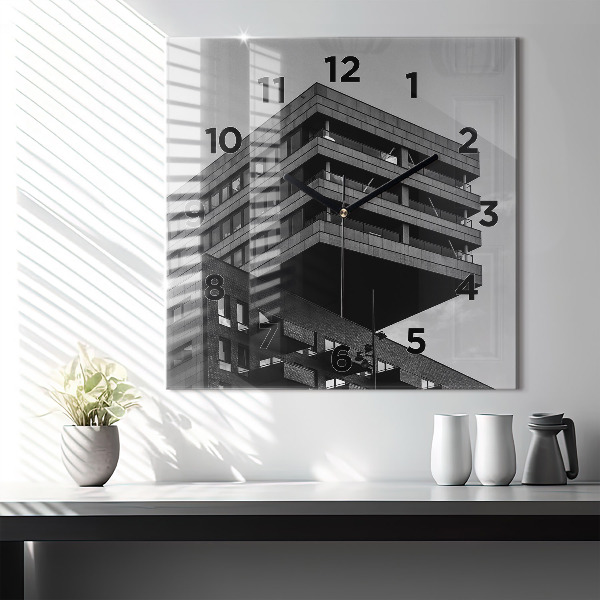 Horloge murale carrée Architecture à Amsterdam