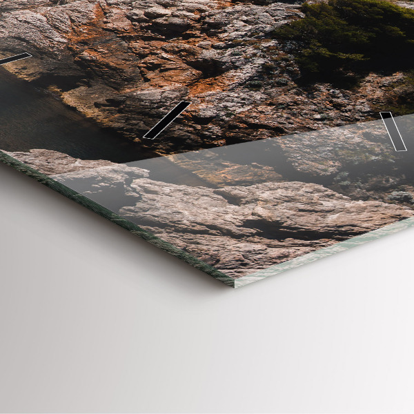 Horloge murale carrée Falaises de Dubrovnik