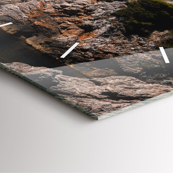 Horloge murale carrée Falaises de Dubrovnik