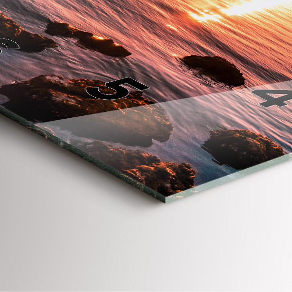 Horloge murale carrée Rochers au coucher du soleil