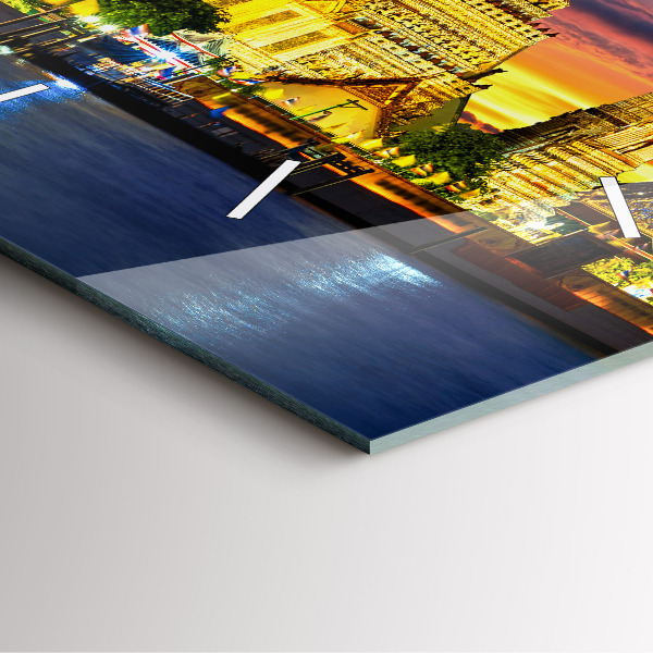 Horloge murale carrée Temple à Bangkok