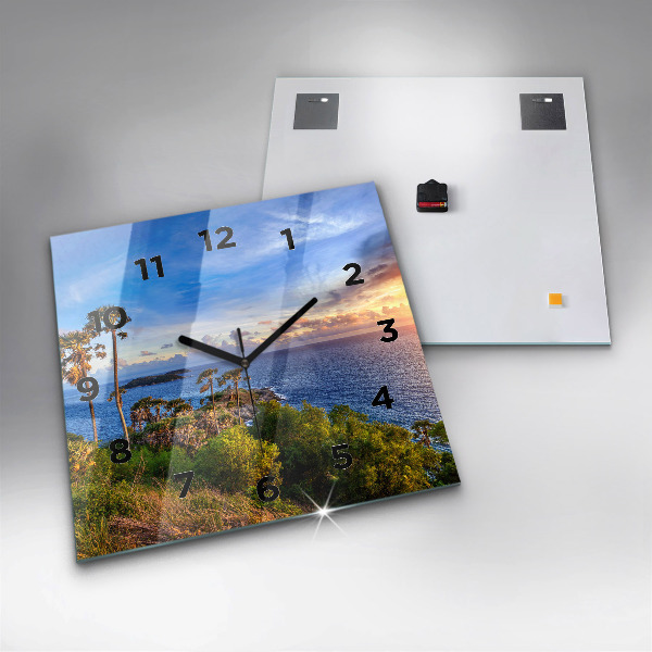 Horloge murale carrée Phuket en Thaïlande