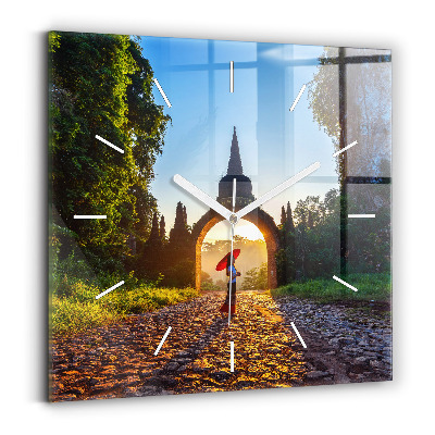 Horloge murale carrée Parc de Surat Thani en Thaïlande