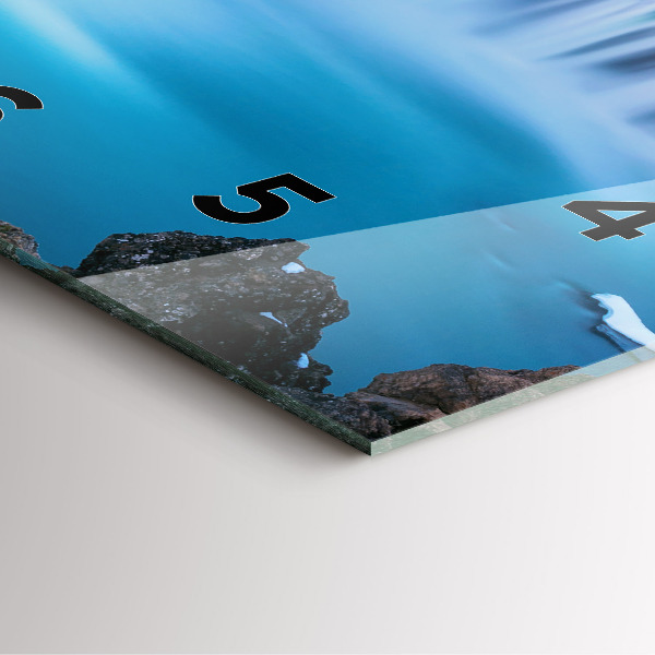 Horloge murale carrée Cascade de Godafoss, Islande