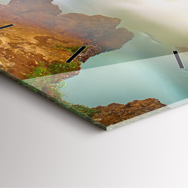 Horloge murale carrée Godafoss en Islande