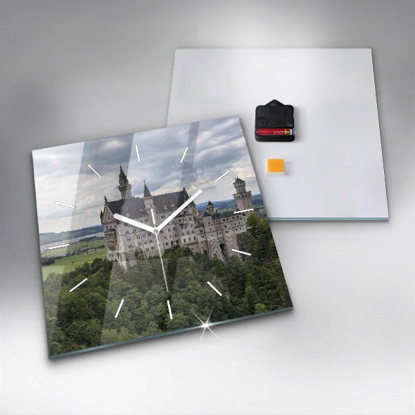Horloge murale carrée Château de Neuschwanstein
