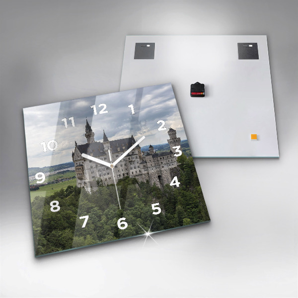 Horloge murale carrée Château de Neuschwanstein