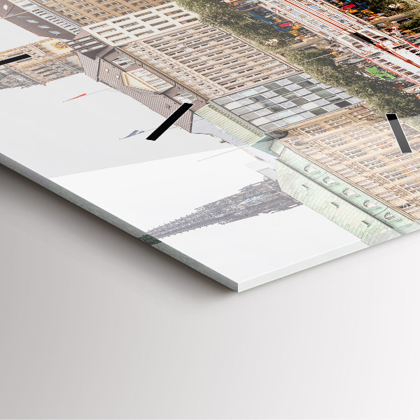 Horloge murale carrée Rivière Hambourg Allemagne