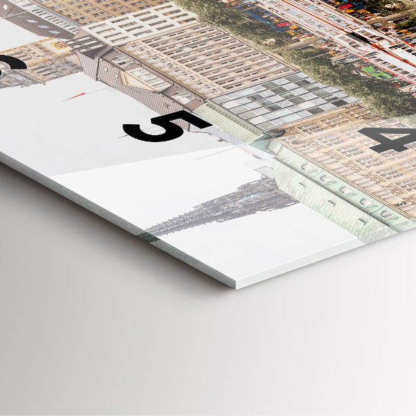 Horloge murale carrée Rivière Hambourg Allemagne