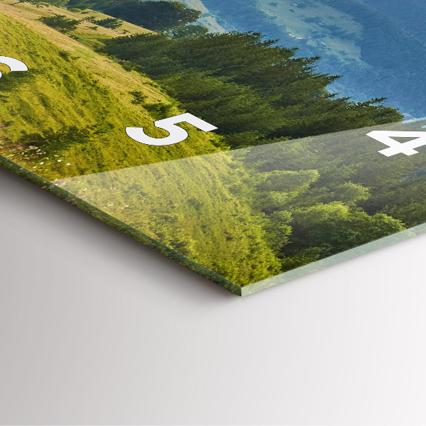 Horloge murale carrée Paysage avec forêts