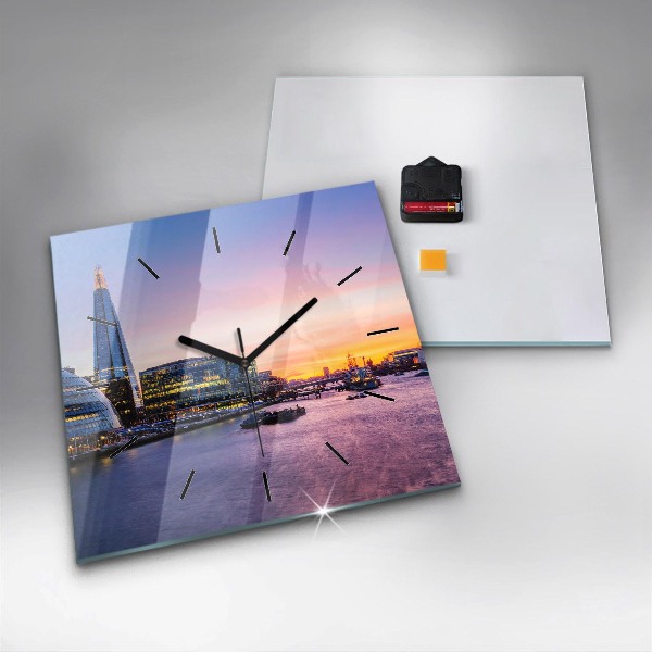 Horloge murale carrée Vue de Londres