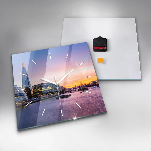 Horloge murale carrée Vue de Londres