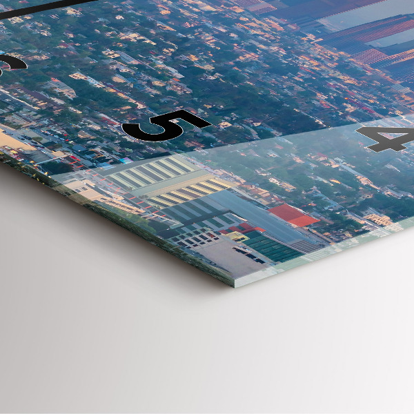 Horloge murale carrée Coucher de soleil à Los Angeles