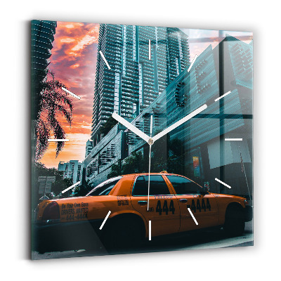 Horloge murale carrée Miami, Floride