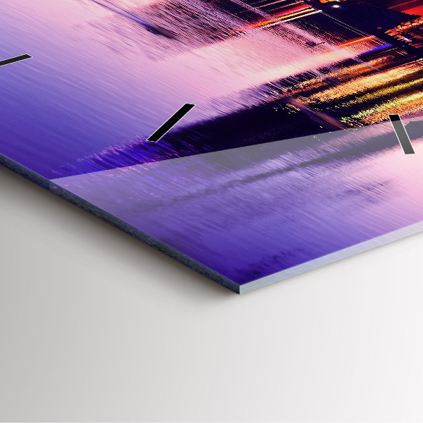 Horloge murale carrée 'Horizon de la ville d''Orlando'