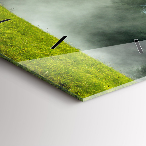 Pendule carrée en verre Paysage de montagne