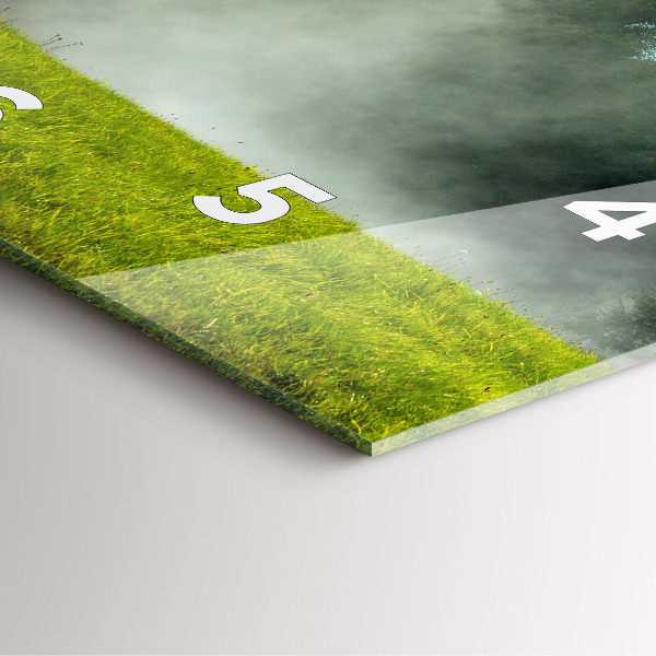 Pendule carrée en verre Paysage de montagne