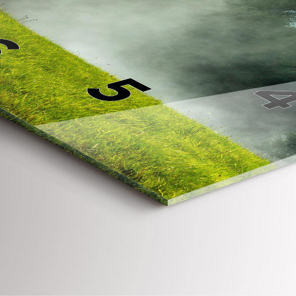 Pendule carrée en verre Paysage de montagne