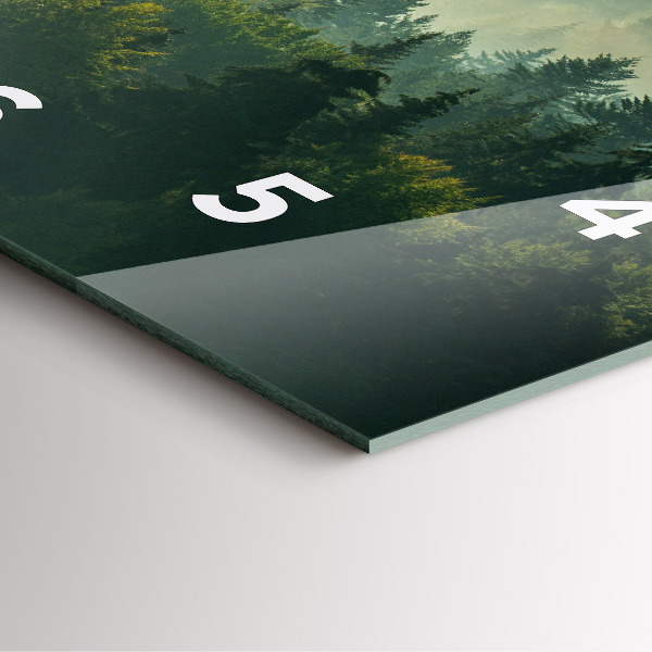 Horloge carrée en verre Lever de soleil sur les Beskides