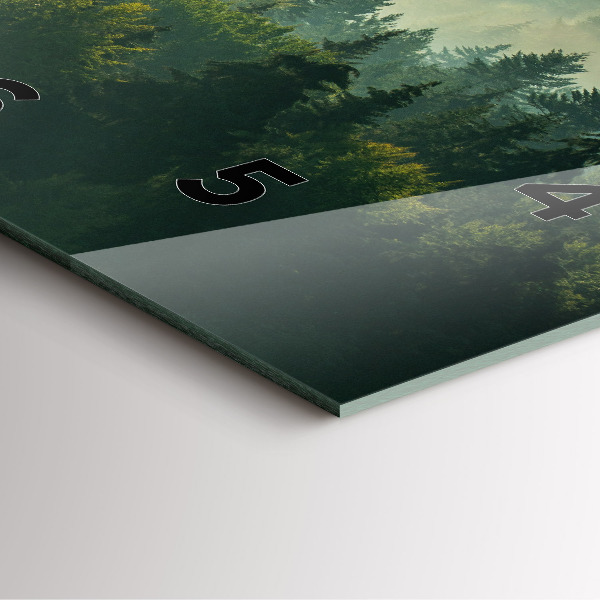 Horloge carrée en verre Lever de soleil sur les Beskides