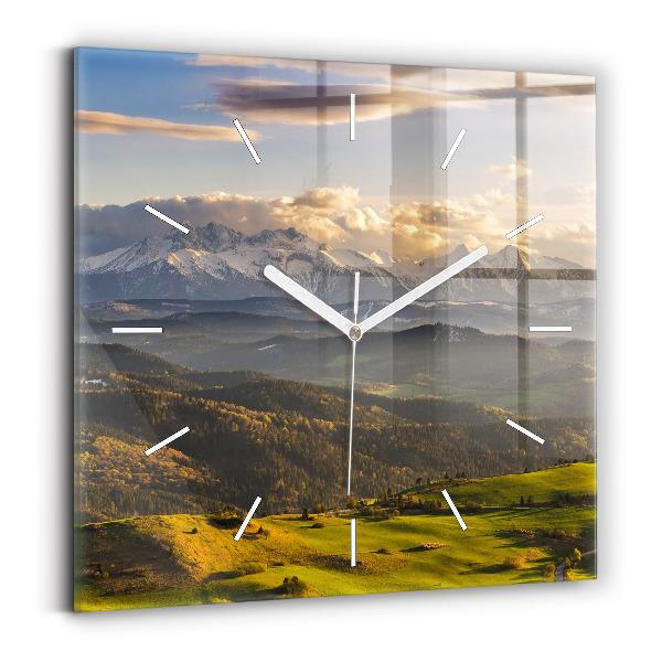 Horloge carrée en verre Pieniny – Wysoki Wierch