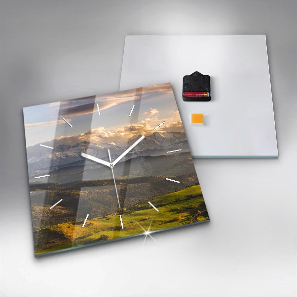 Horloge carrée en verre Pieniny – Wysoki Wierch