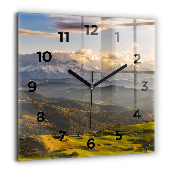 Horloge carrée en verre Pieniny – Wysoki Wierch