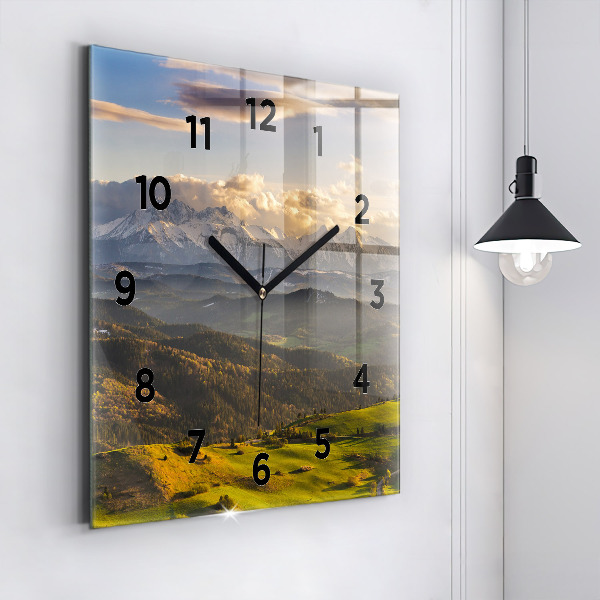 Horloge carrée en verre Pieniny – Wysoki Wierch