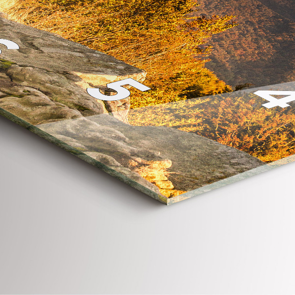 Horloge carrée en verre Les montagnes de Bieszczady