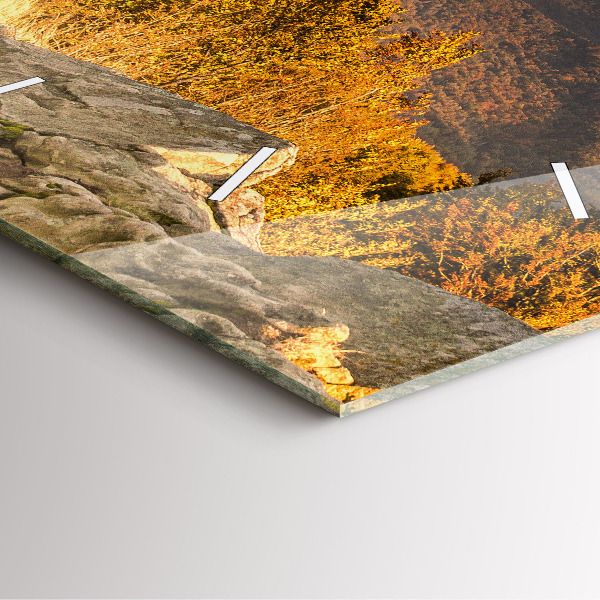 Horloge carrée en verre Les montagnes de Bieszczady