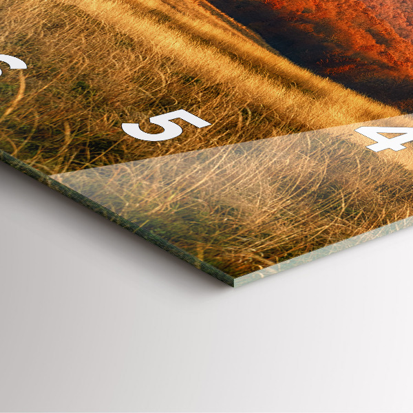 Pendule carrée en verre Paysage de montagne