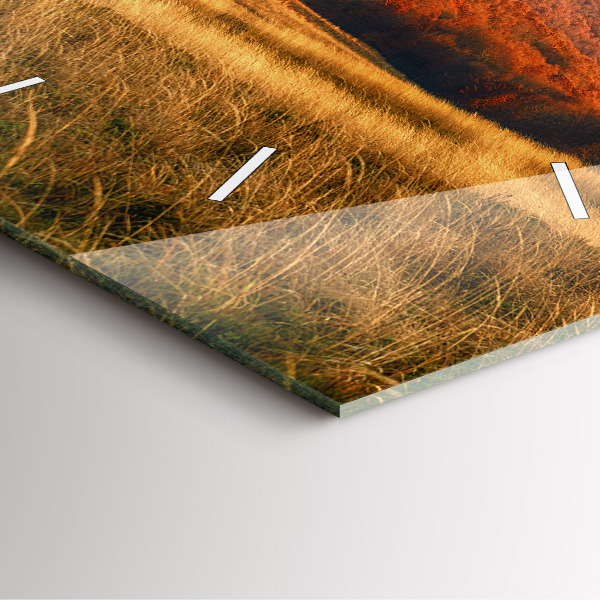 Pendule carrée en verre Paysage de montagne