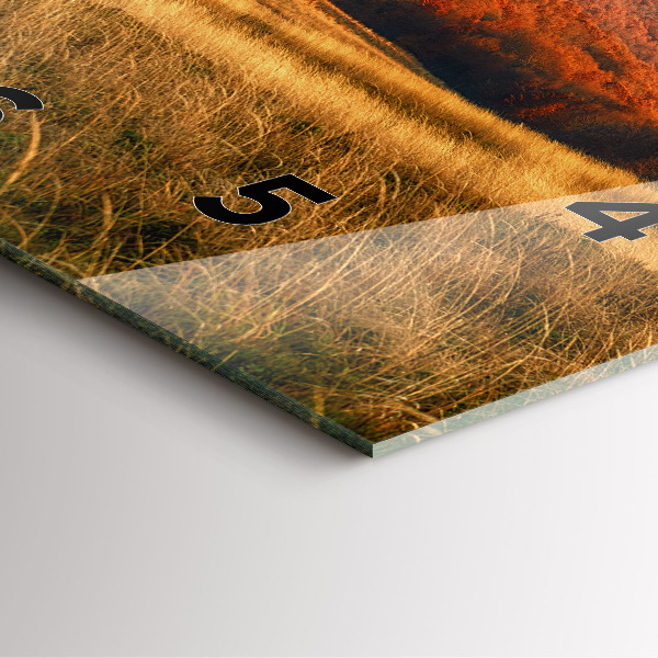 Pendule carrée en verre Paysage de montagne