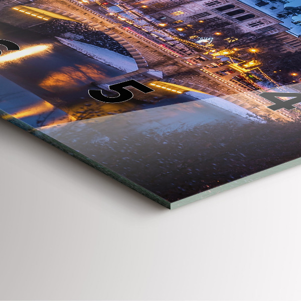 Horloge carrée en verre Panorama de la ville de Plzeň