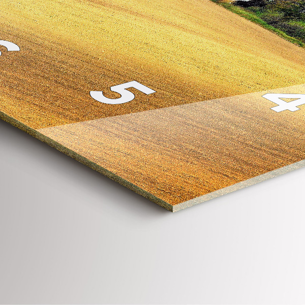 Horloge murale carrée Paysage rural de Moravie