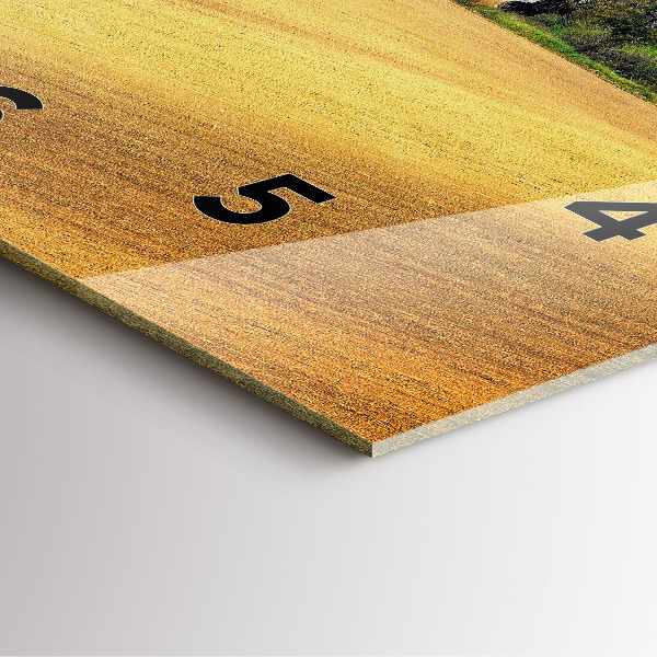 Horloge murale carrée Paysage rural de Moravie