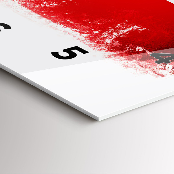 Horloge carrée en verre drapeau tchèque