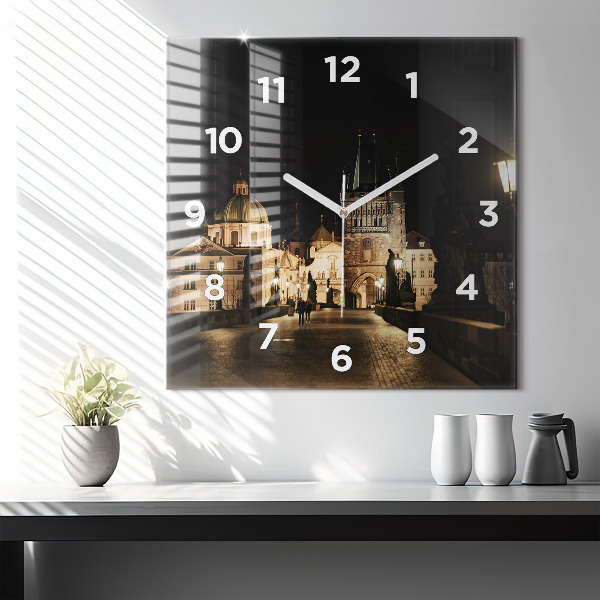Horloge murale carrée Pont Charles à Prague