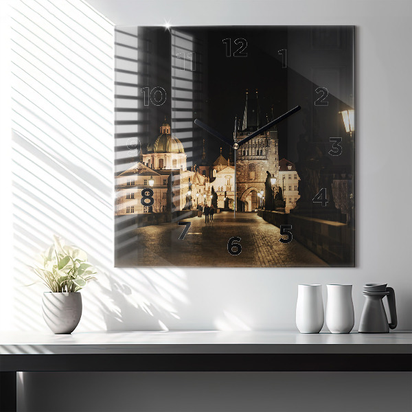 Horloge murale carrée Pont Charles à Prague