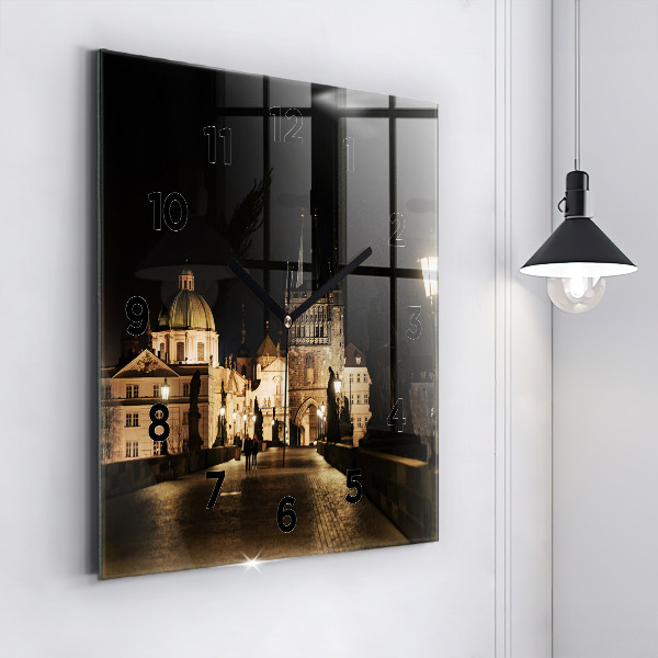 Horloge murale carrée Pont Charles à Prague