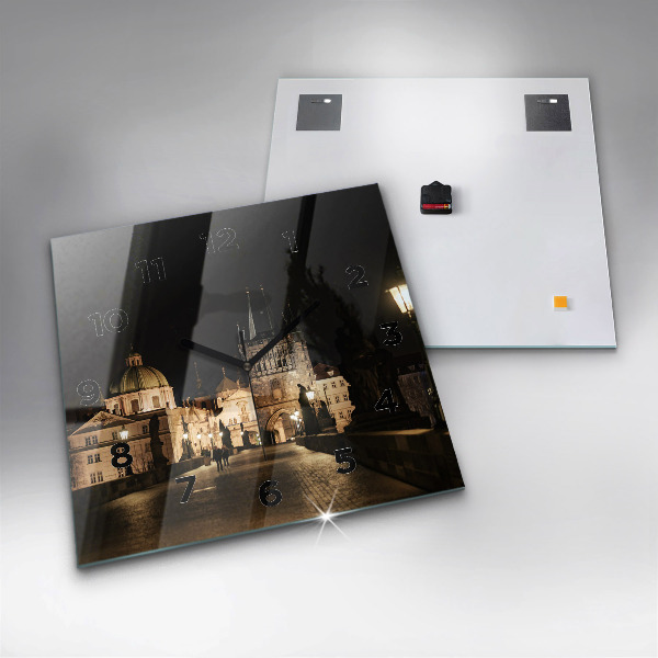 Horloge murale carrée Pont Charles à Prague