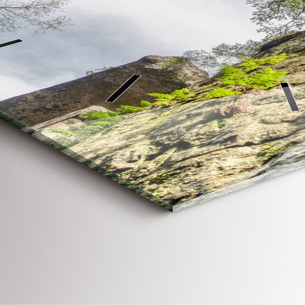 Horloge murale carrée Ville du rock en République tchèque