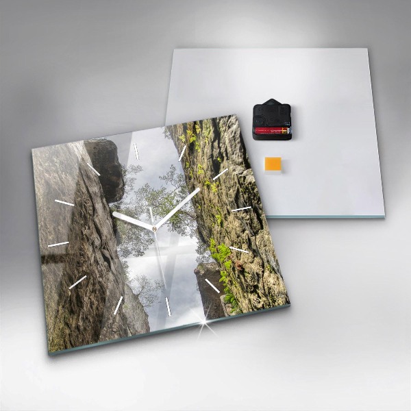 Horloge murale carrée Ville du rock en République tchèque