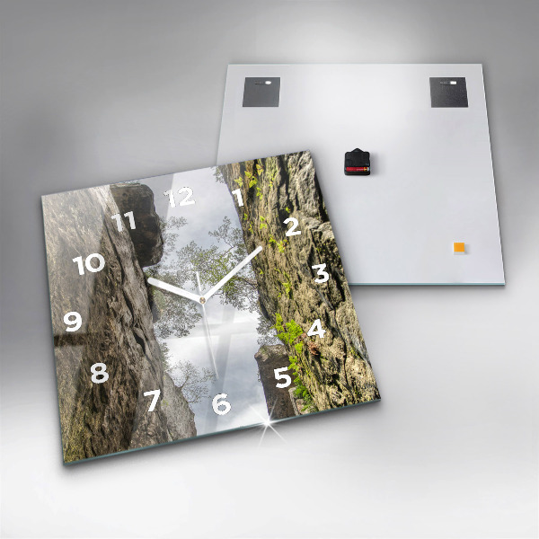 Horloge murale carrée Ville du rock en République tchèque