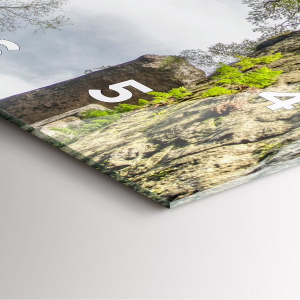 Horloge murale carrée Ville du rock en République tchèque