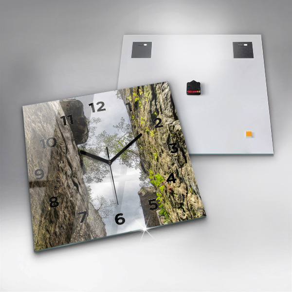 Horloge murale carrée Ville du rock en République tchèque