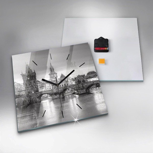 Horloge murale carrée Pont Charles à Prague