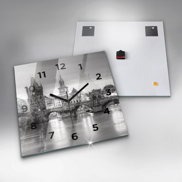Horloge murale carrée Pont Charles à Prague